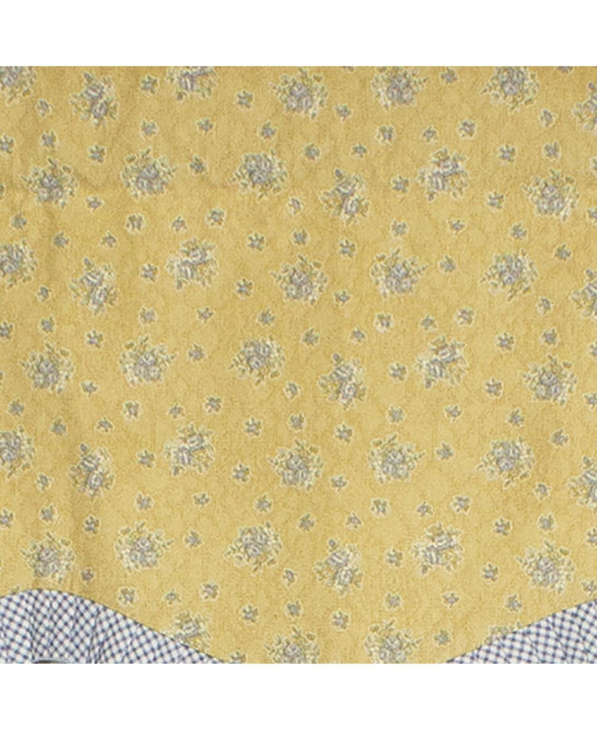 Rlf Home Freida Ruffled Provance 100% Cotton with Fully Lined 3" Rod Pocket Valnance for Windows 50" x 15" Cornflower