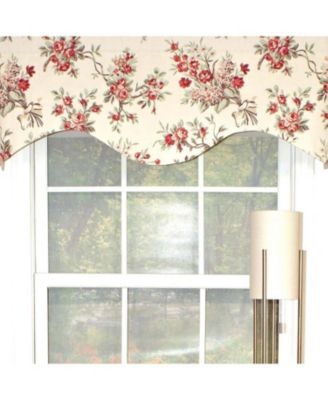 Dewillow Cornice 100% Cotton with Fully Lined 3" Rod Pocket Valnance for Windows 50" x 17" Natural