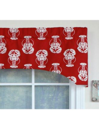 Claws Arch 100% Cotton with Fully Lined 3" Rod Pocket Valnance for Windows 50" x 17" Red