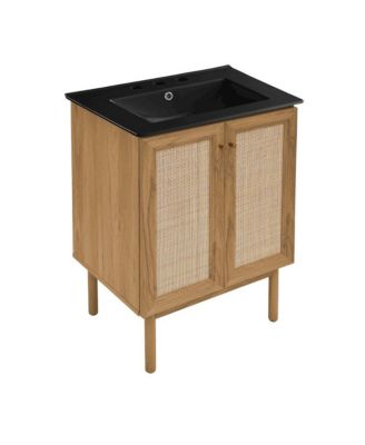 24" MDF Freestanding Bathroom Vanity 3-Hole Centerset Sink Top