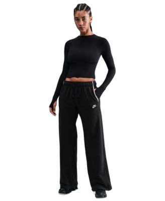 Nike - Women's Sportswear Club Mid-Rise Wide-Leg Pants