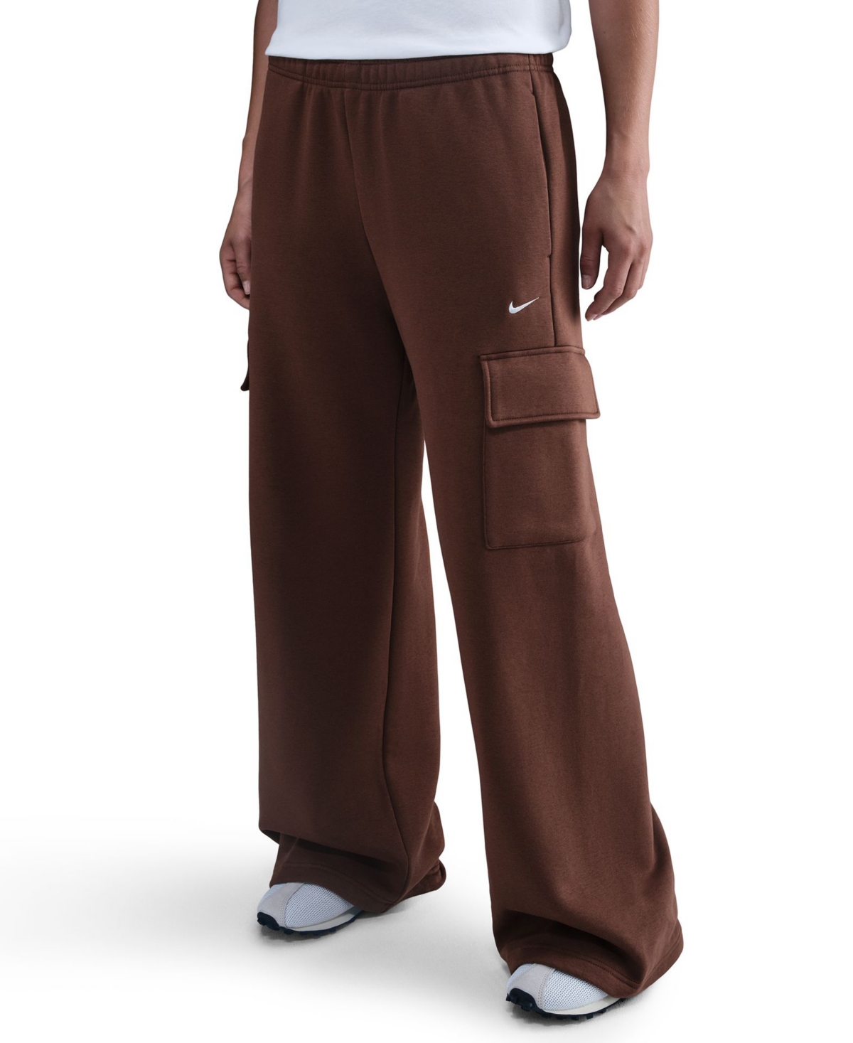 Nike Women's Phoenix Fleece Cargo Sweatpants In Brown