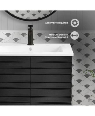 24" MDF Two Soft Closing Doors Cascade Bathroom Vanity