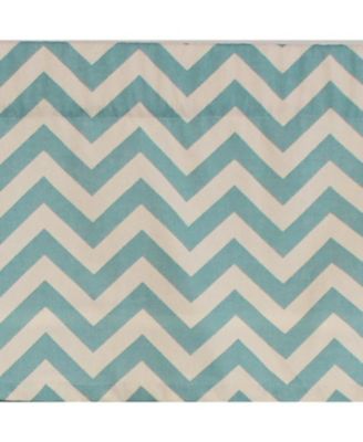 Zig-Zag Tailored 100% Cotton with Fully Lined 3" Rod Pocket Valnance for Windows 50" x 14" Onyx