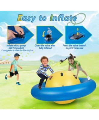 7.5 Foot Giant Inflatable Dome Rocker Bouncer with 6 Built-in Handles for Kids
