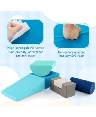 6 Pieces Foam Climbing Blocks Indoor Climb and Crawl Activity Playset with Rectangles