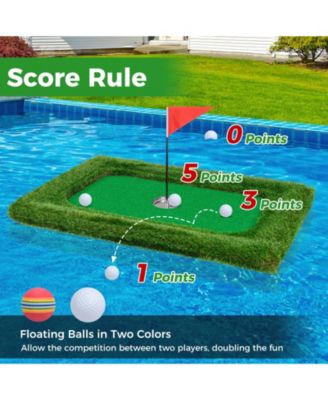 37.5 x 25.5 Inch Floating Golf Green for Pool Chipping Green Mat