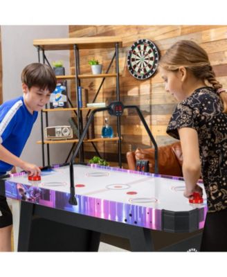 56 Inch Air Hockey Table with LED Digital Scoreboard and Powerful 12V Motor
