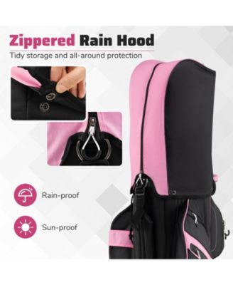 Molded Lock Top Golf Cart Bag with 14-Way Full Length Dividers and 11 Pockets