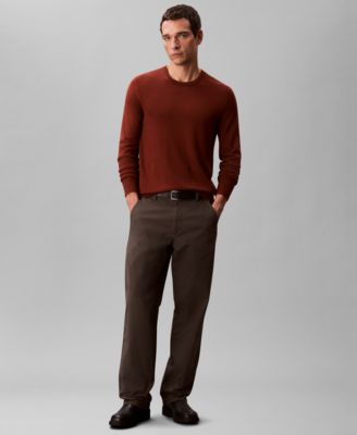 Men's Merino Wool Blend Crewneck Sweater