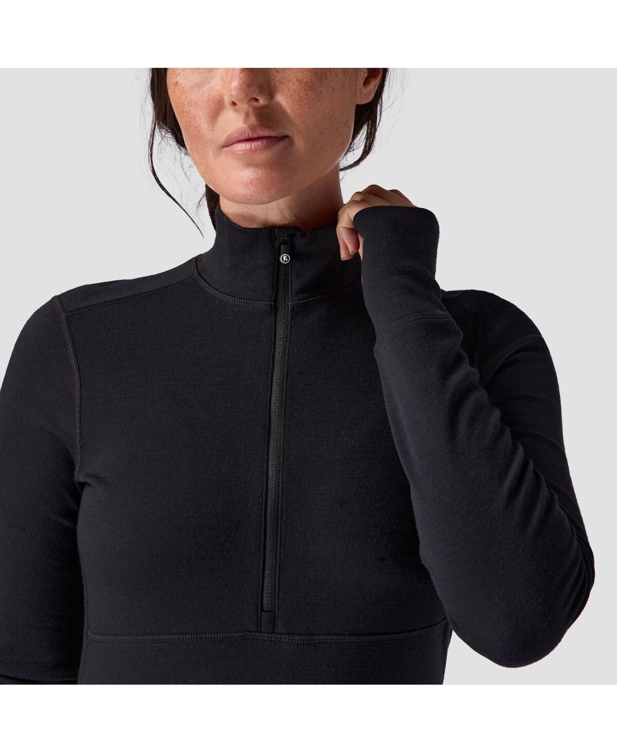 Backcountry Women's Cedars Rws Merino Mid-Wt Baselayer 1/4-Zip Top Midweight Long Underwear Tops