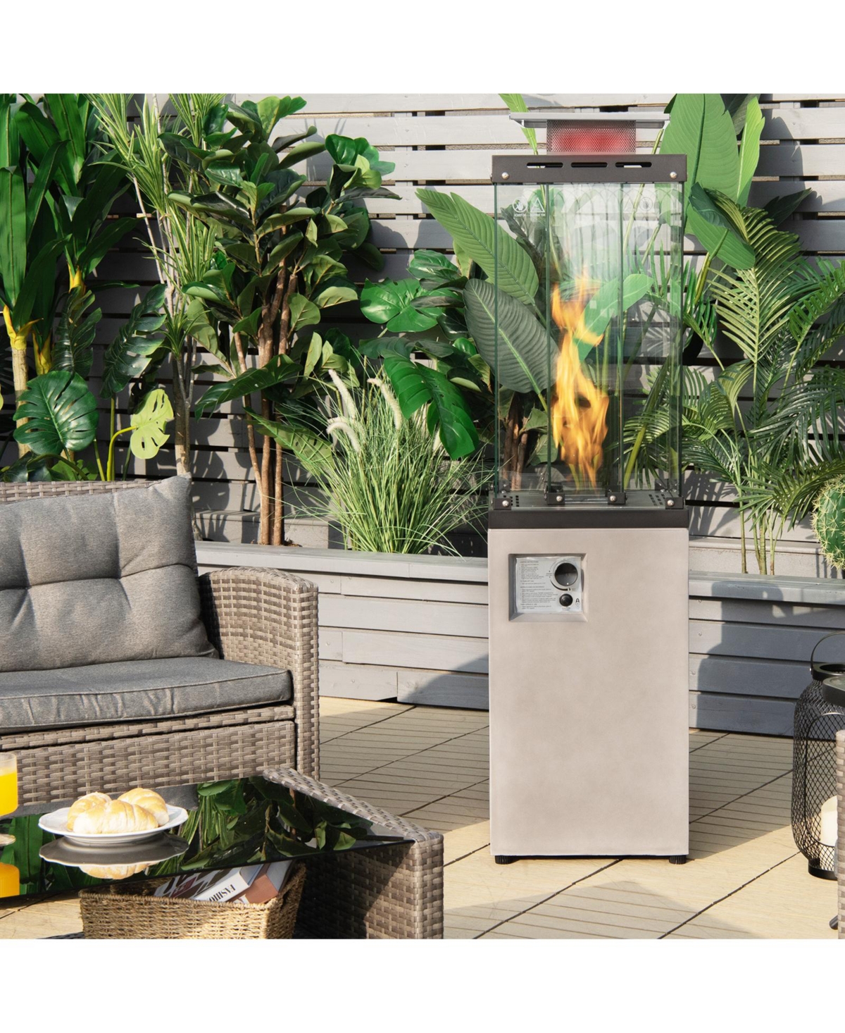 41,000 Btu Propane Patio Heater with Metal Hood