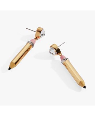 Pencil Heart Drop Earrings
