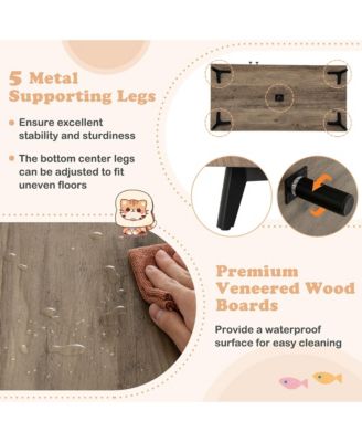 Cat Litter Box Enclosure 5-in-1 Enlarged Cat Litter Cabinet Furniture