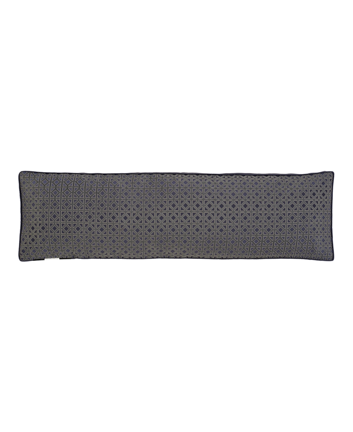J Queen New York Alaro Geometric Bolster Decorative Pillow, 15" X 52" In Gray