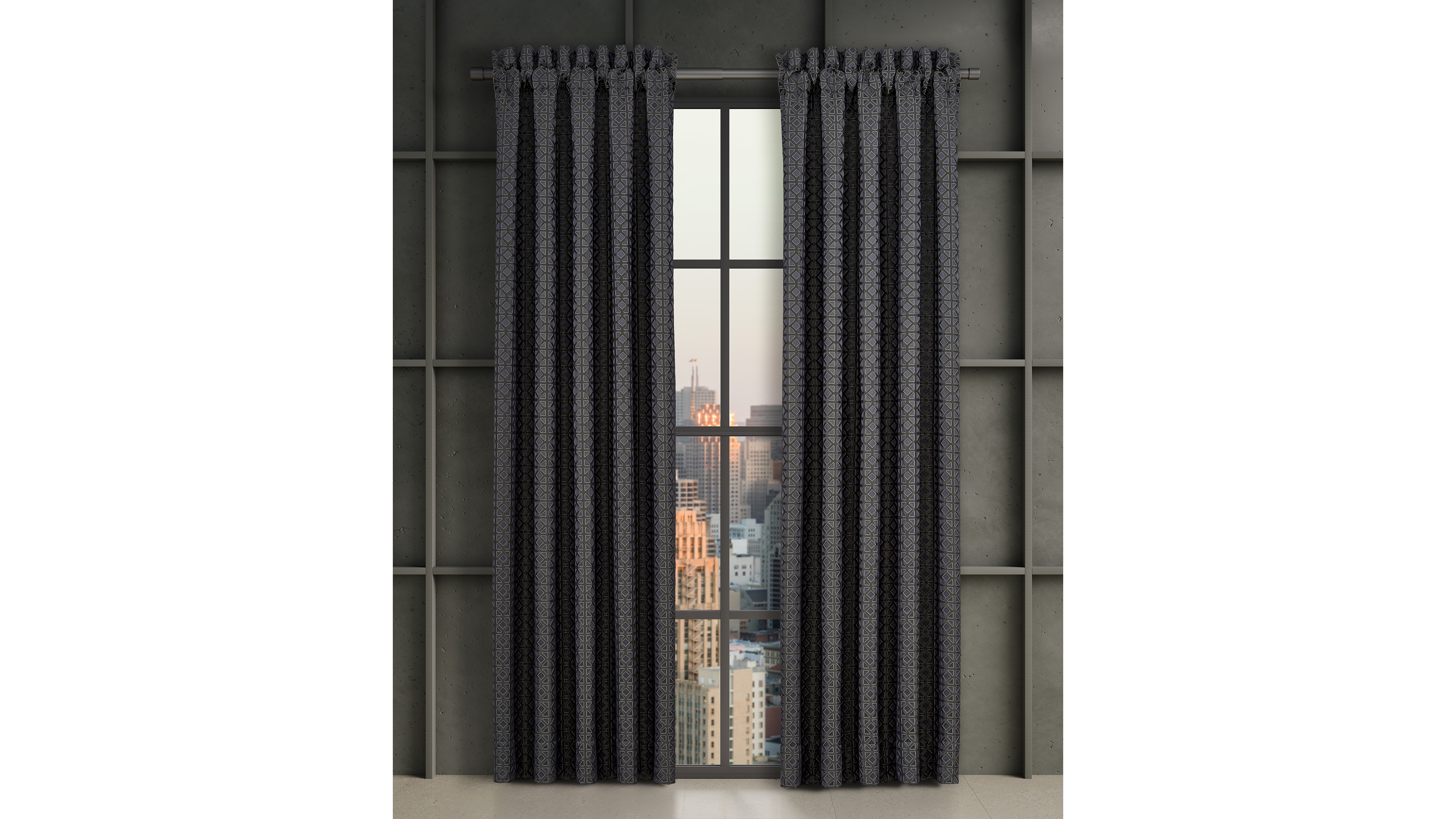 J Queen New York Alaro Window Panel Pair, 50" x 84"