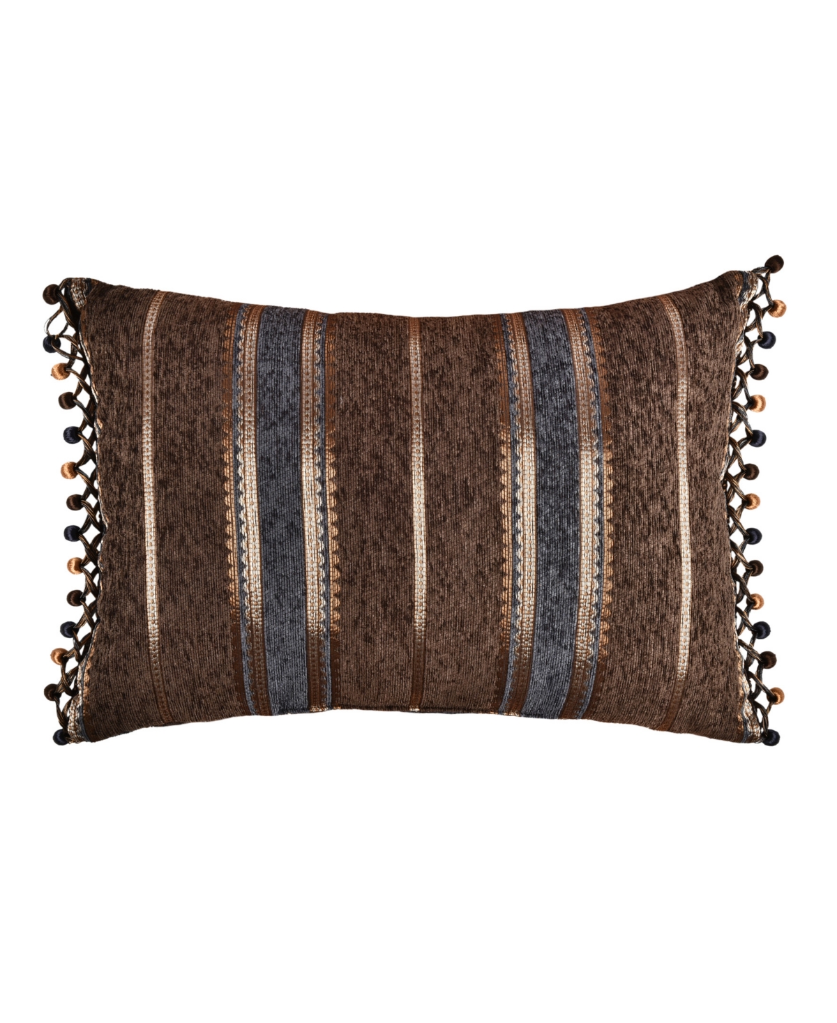 J Queen New York Sofia Chenille Damask Boudoir Decorative Pillow, 15" X 21" In Multi