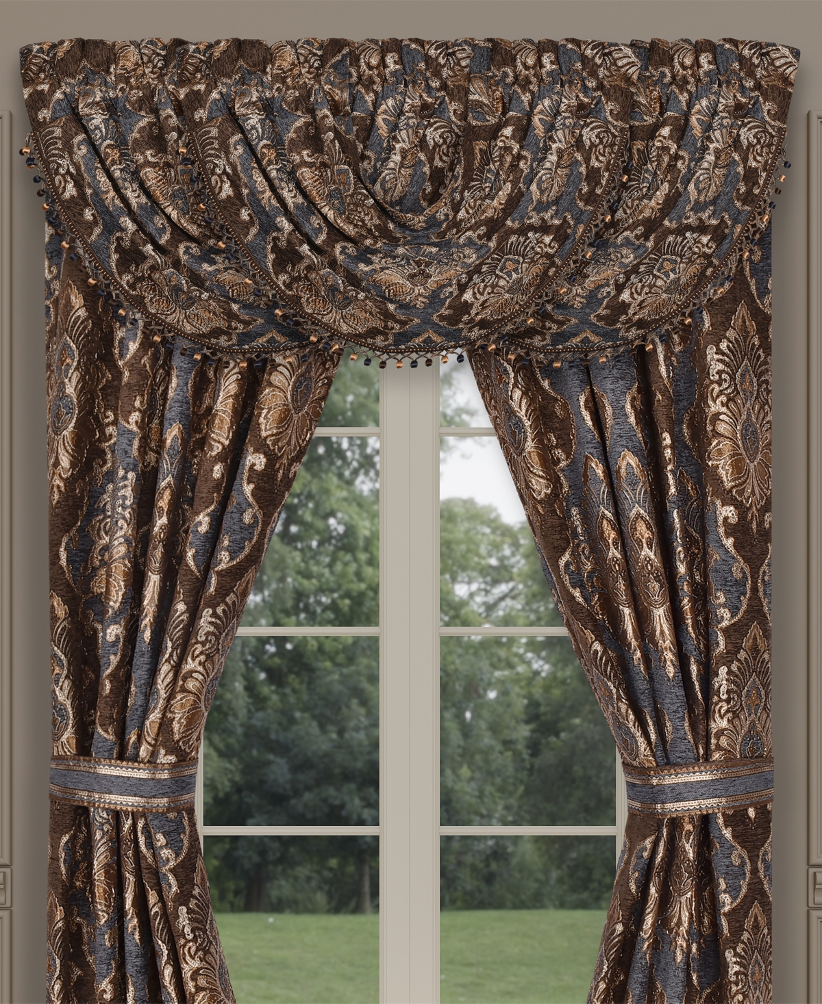 J Queen New York Sofia Window Waterfall Valance, 33" x 43"