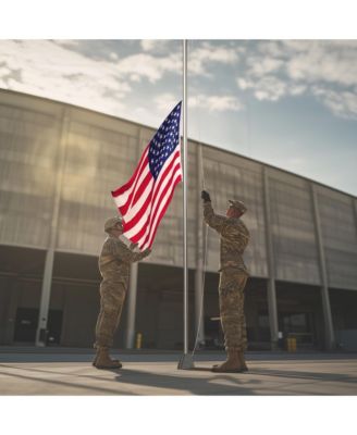 Bravery 30ft 13 Gauge Sectional Flag Pole Kit Aluminum for Outside House