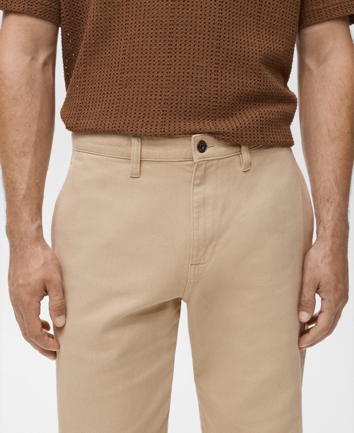 Mango Men's Regular Fit Cotton Jeans