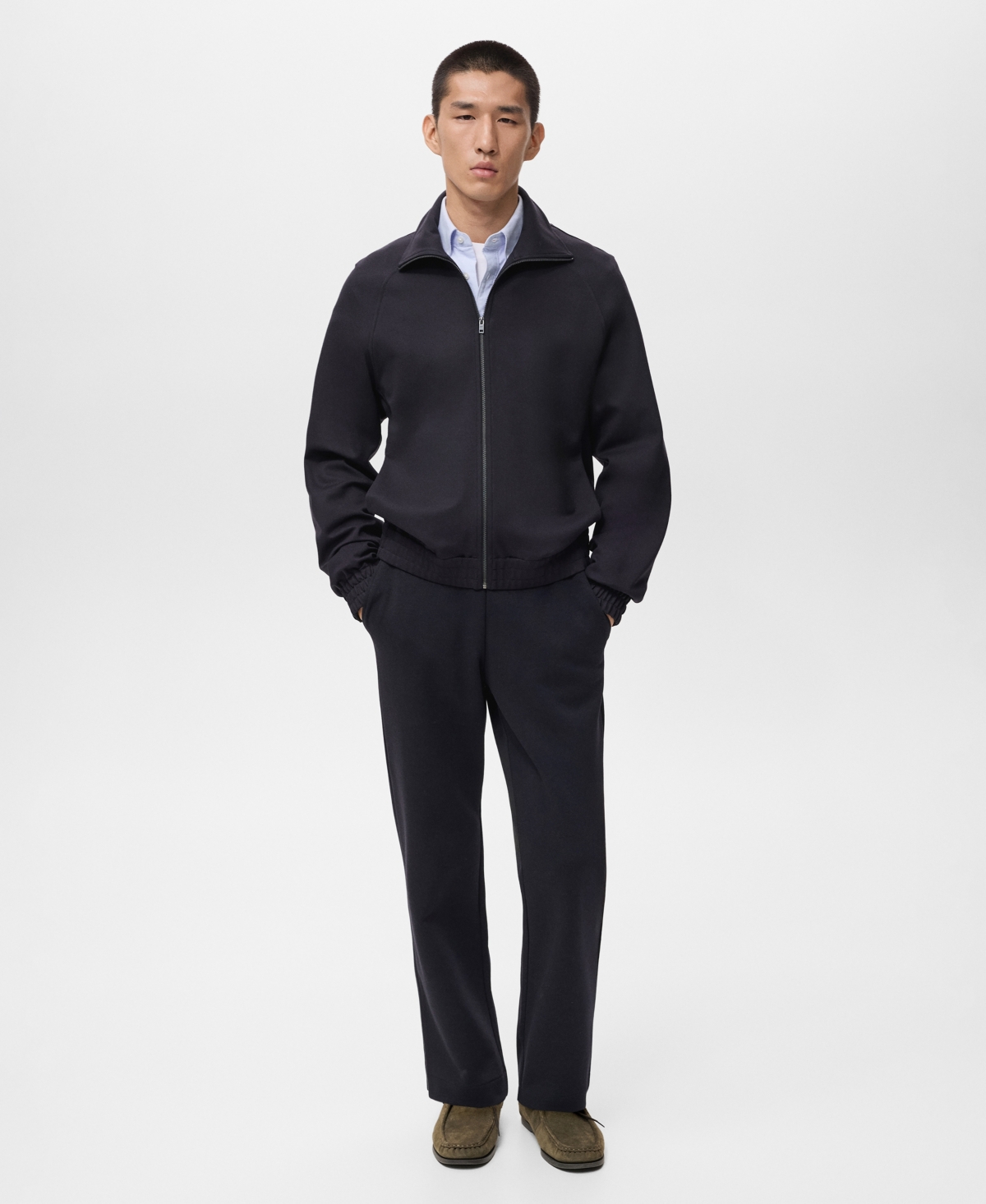 Mango Men's Regular-Fit Zip-Up Hoodie