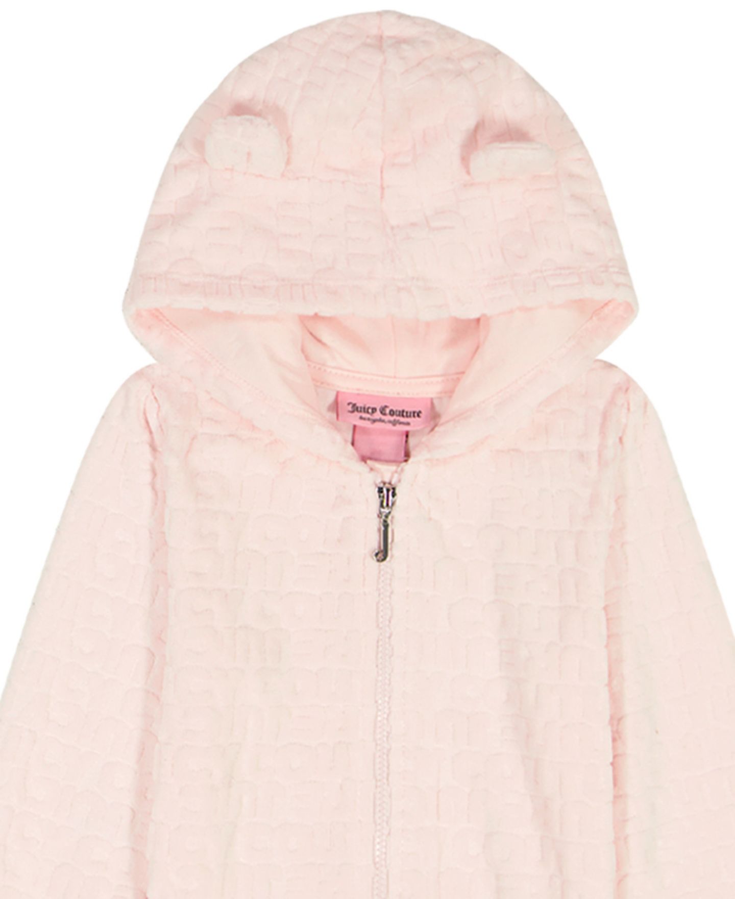 Комплекты Juicy Long-Sleeve Hoodie, T-Shirt, and Joggers, 3-Piece Set для девочек-малышей, цвет: Розовый / Белый — фото 3