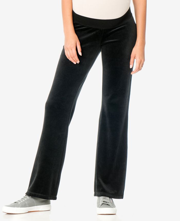 Motherhood Maternity Velour UnderBelly Yoga Pants Macy's