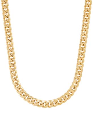 Italian Gold - Men's Cuban Chain Necklace in 14K Yellow Gold