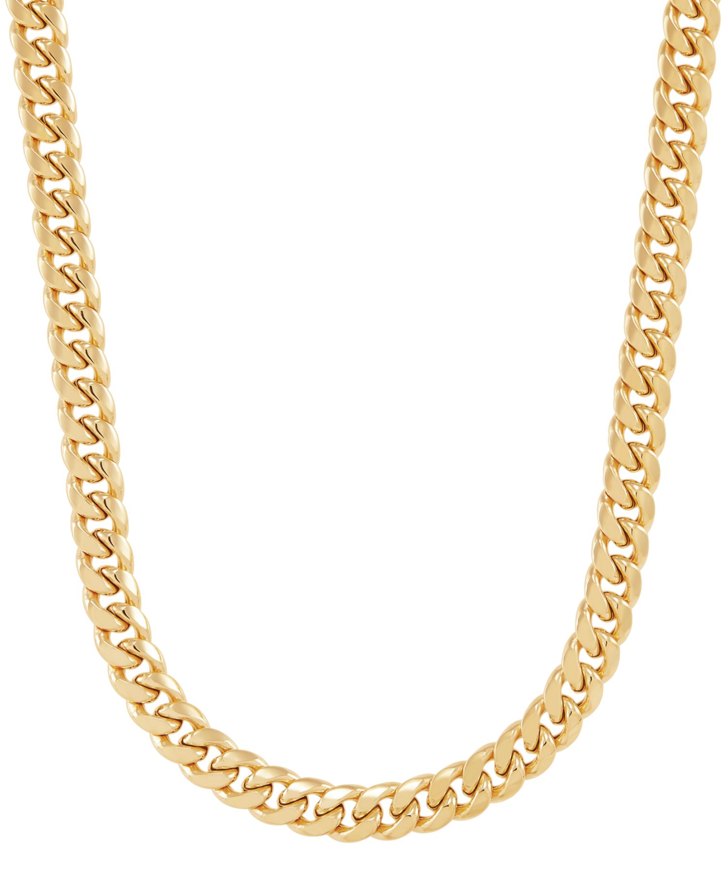 Men's Cuban Chain Necklace in 14k Yellow Gold