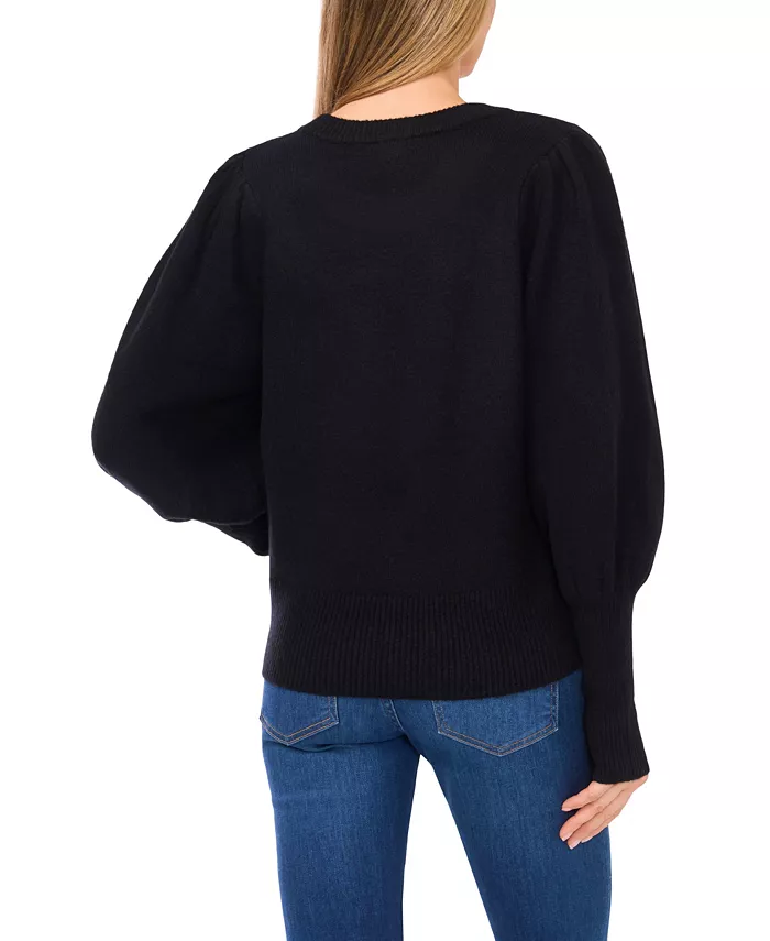 Women's Valentine's Crewneck Rhinestone Heart-Appliqu&eacute; Long-Sleeve Sweater - thumbnail 9