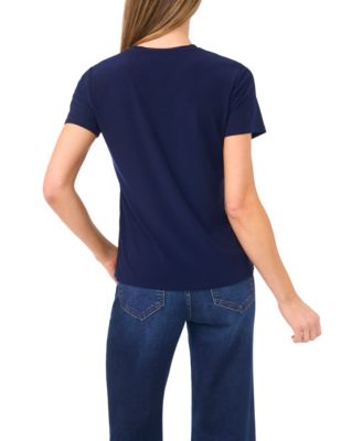 Women's Pull-On Heart Applique T-Shirt