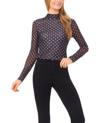 CeCe - Women's Turtleneck Fitted Long-Sleeve Top