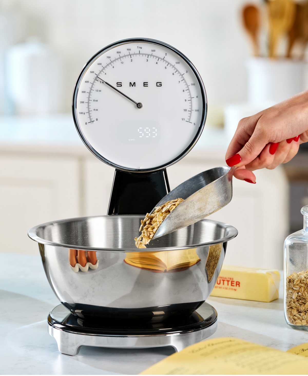 Smeg 50s Retro Style Kitchen Scale In Black