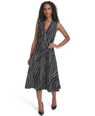 Tommy Hilfiger - Women's Sleeveless Midi Fit and Flare Dress