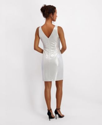 Women's Foil Cowl Neck Dress