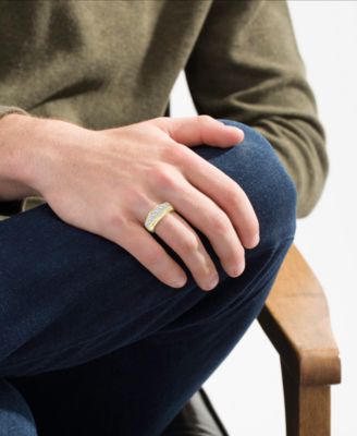 Men's Diamond Ring (1 ct. t.w.) in 10k Yellow Gold with Rhodium