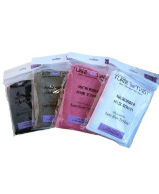 Hair Towel Wrap, 2-Pack – Quick-dry microfiber turban for women, men & kids ideal for curly, long, or thick hair.