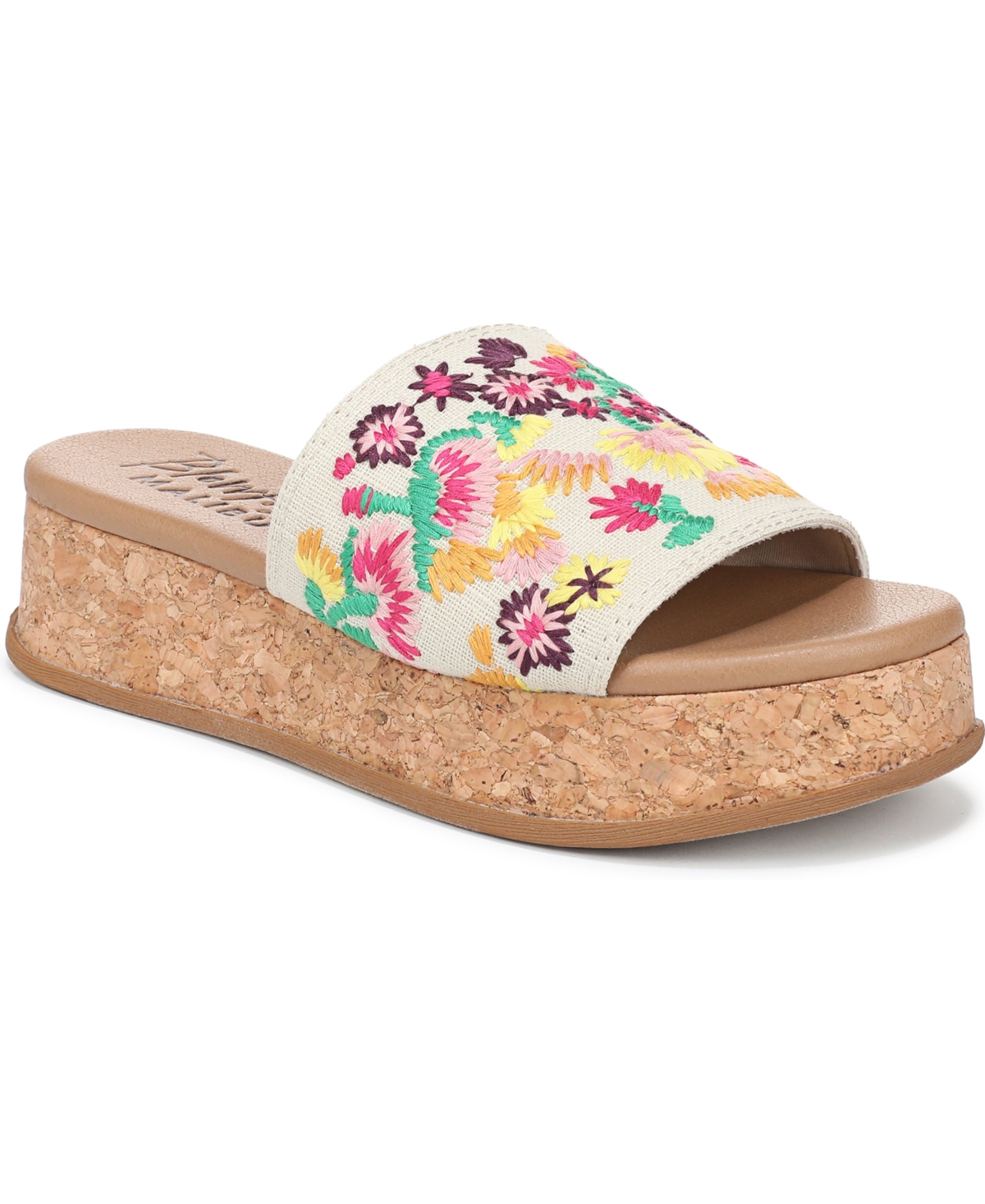Blowfish Malibu Marshlo Embroidered Platform Slide Sandal In Multi