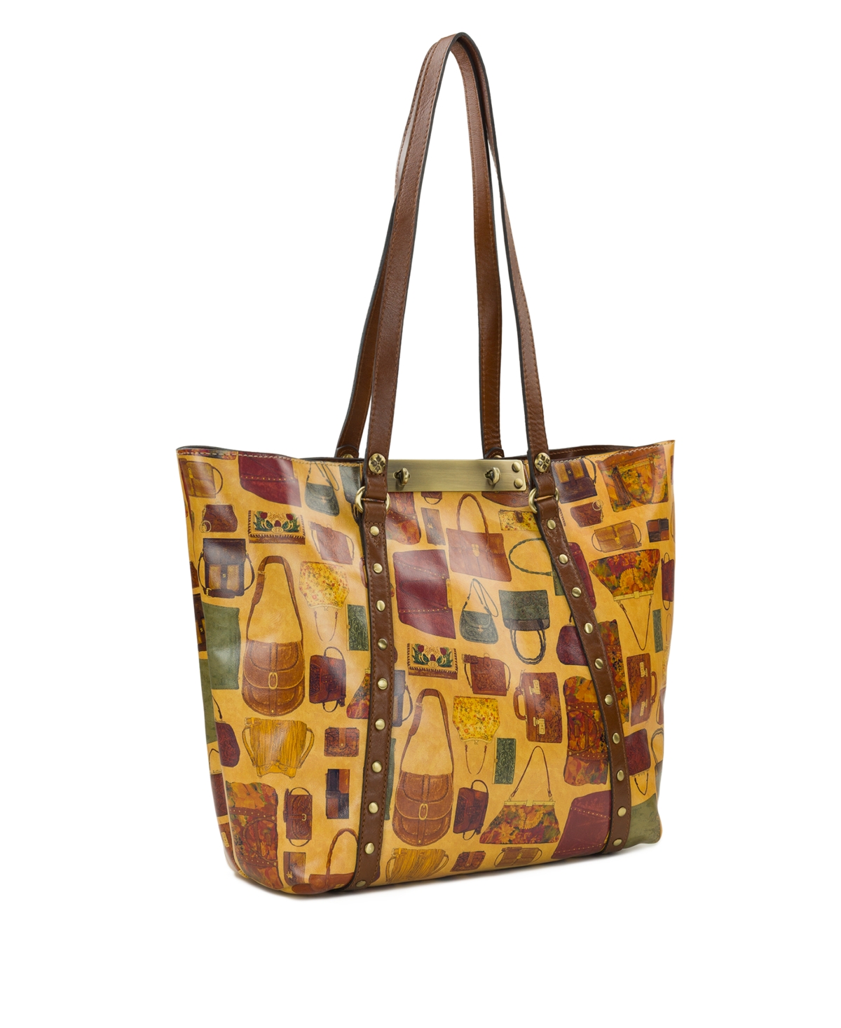 Patricia Nash Benvenuto Smooth Leather Tote In Brown