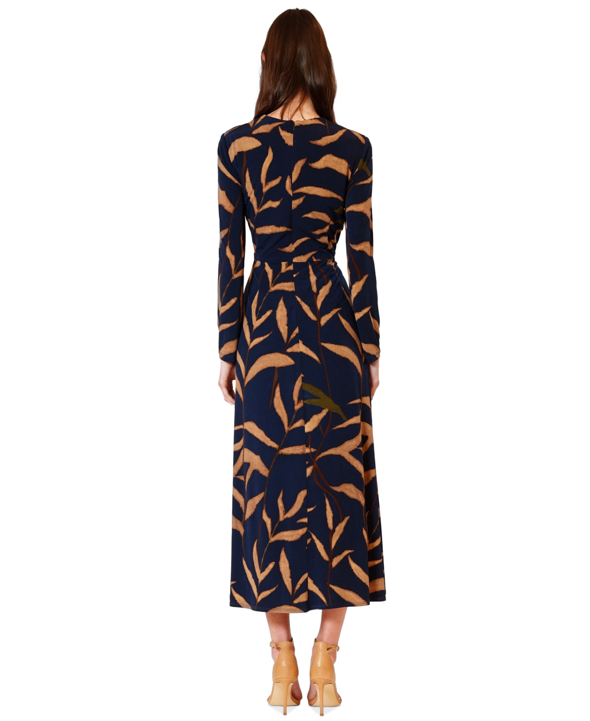 julia jordan Women's Printed Long-Sleeve Dress