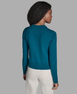 Women's Embellished Button-Front Cardigan