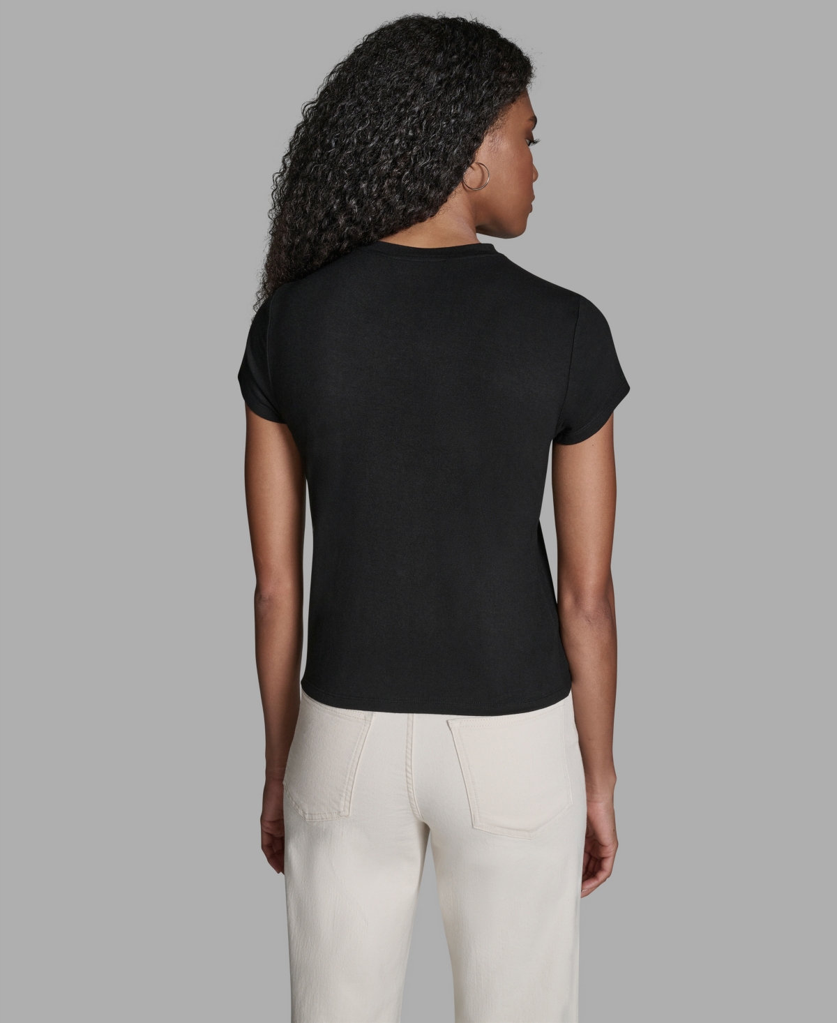 Bcbg Women's Short-sleeve Embellished T-shirt In Black