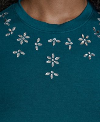 Women's Short-Sleeve Embellished T-Shirt