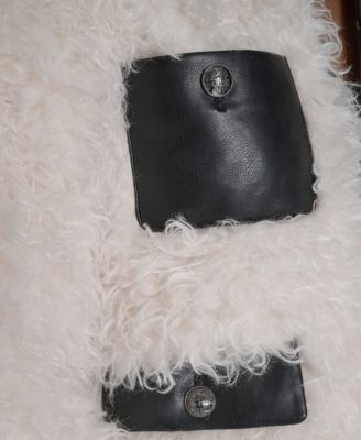 Women's Cropped Curly Shearling 3/4-Sleeve Jacket