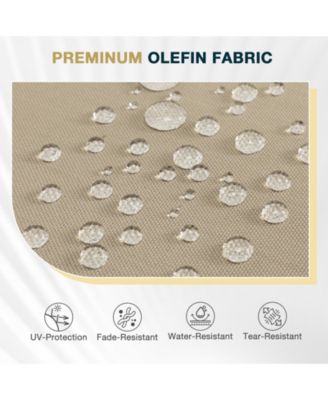 Patio Bench Cushion Outdoor Olefin Fabric Slipcover Sponge Foam 46.5” x 17.7” x 3”- Brown