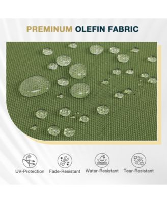 Patio Bench Cushion Outdoor Olefin Fabric Slipcover Sponge Foam 46.5” x 17.7” x 3” - Green