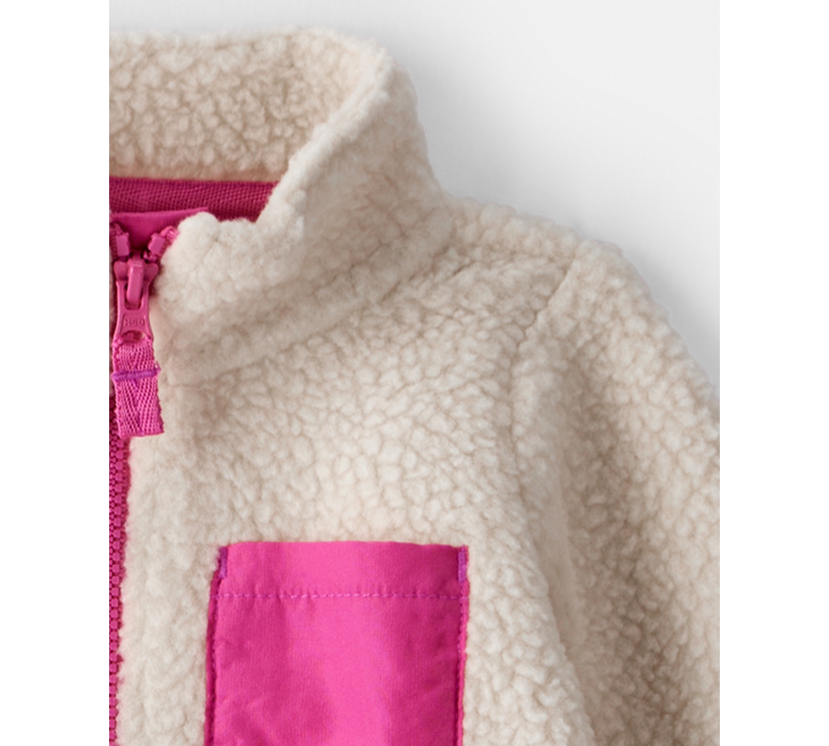 Carter's Baby Girls Color Block Fleece Long-Sleeve Jumpsuit