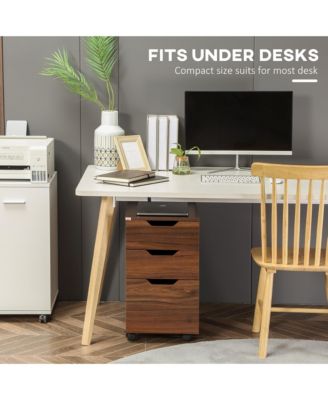 3 Drawer Storage Cabinet Storage Organizer W/ Caster Wheels