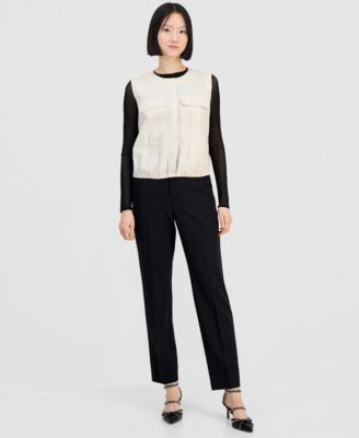 Women's Drop-Shoulder Sleeveless Utility Blouse, Macy's Exclusive