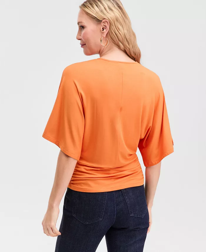 Women's V-Neck Dolman-Sleeve Top - thumbnail 2